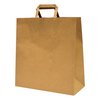 Flat Handle Brown Paper Carry Bag (Large)