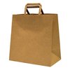 Flat Handle Brown Paper Carry Bag (Medium)