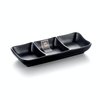 Melamine 3 Compartment Sauce Dish (Black)