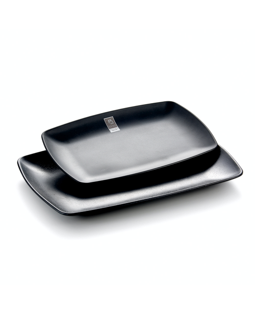 Melamine Rectangle Wide Platter (Black)