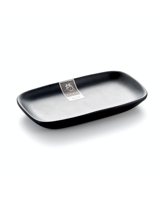 Melamine Rectangle Plate (Black)