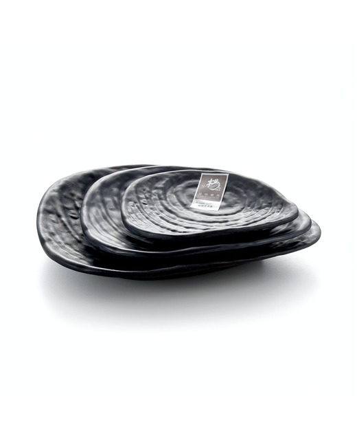 Melamine Droplet Plate (Black)