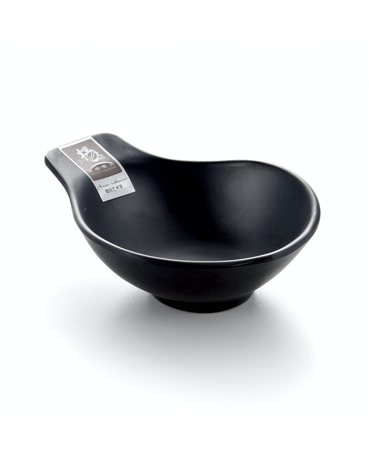 Melamine Sauce Dish With Handle (Black)