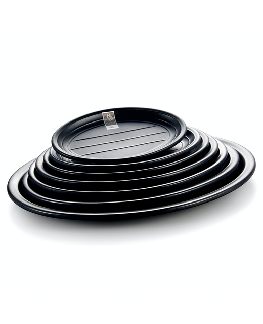 Melamine Oval Plate (Black)