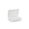 Biodegradable Plastic Container with Hinged Lid 9x6x2.5in