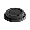 Coffee Cup Lids Black 90mm Fits 8/12/16oz Cups