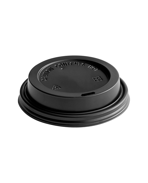 Coffee Cup Lids Black 90mm Fits 8/12/16oz Cups