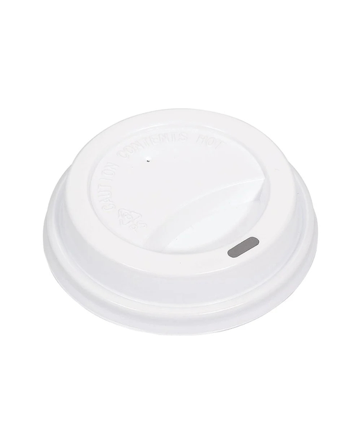 Coffee Cup Lids White 90mm Fits 8/12/16oz Cups