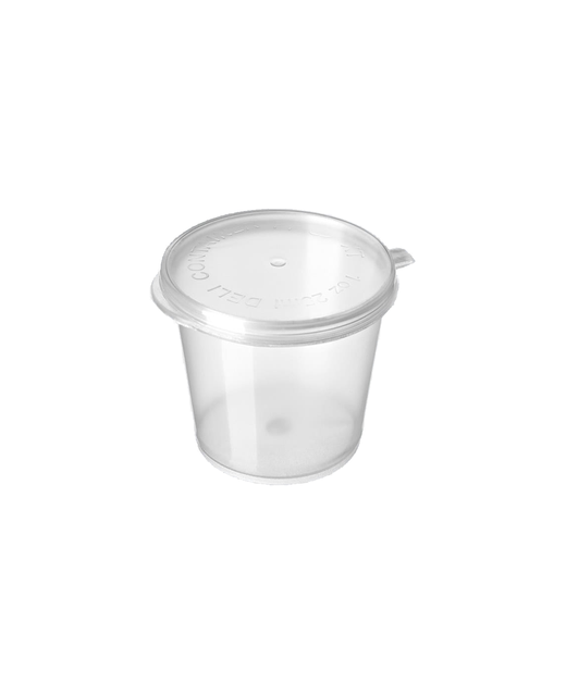 PP Sauce Cup with Hinged Lid 1.5oz/44ml