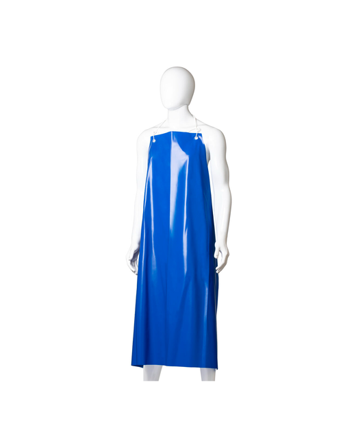 Reusable PVC Apron with Hooks - Blue