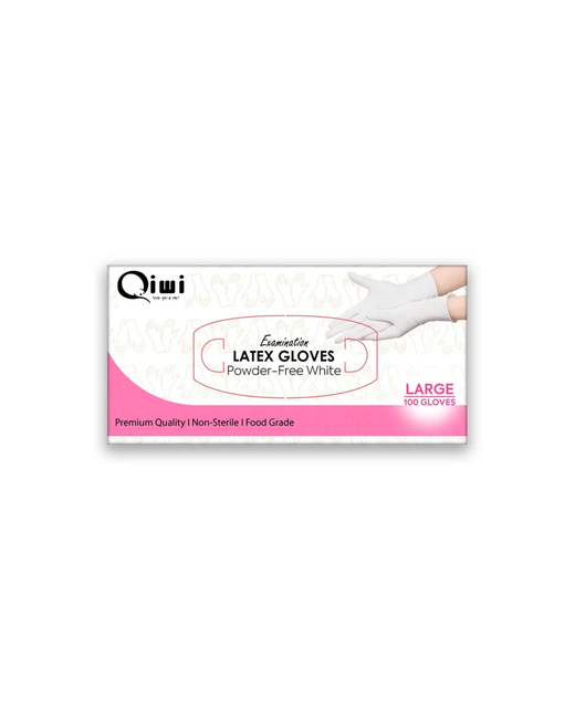 Latex Gloves Powder Free - White