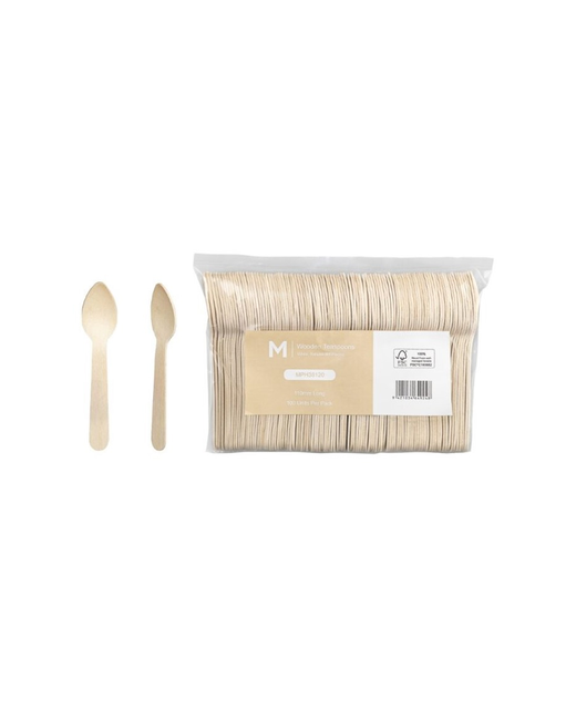 Disposable Wooden Teaspoon - Natural