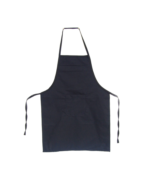 Polycotton Long Bib Apron (Black)