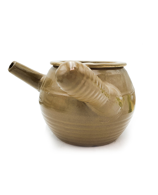 Clay Soup Herb Pot A Grade (Brown)