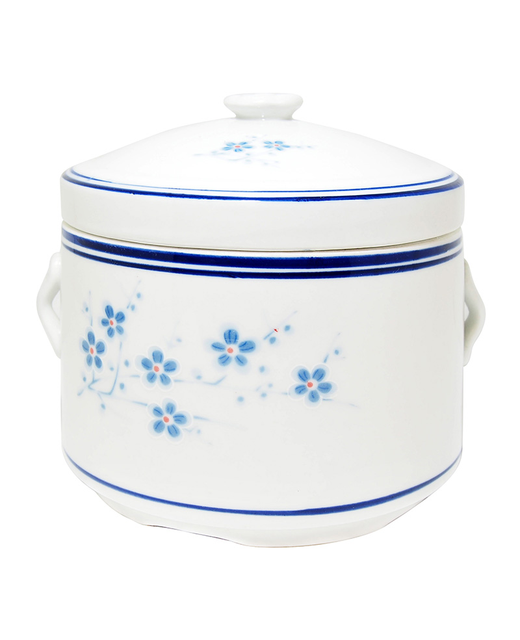 Crockery Tureen Pot With Lid (White)