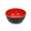 Melamine Deep Ribbed Bowl  (Red & Black)