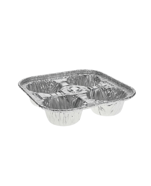 Foil Muffin Tray 4 Sections