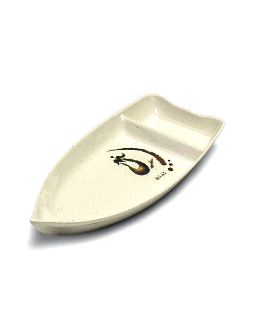 Melamine Boat Dish Large (Eggplant)