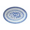 Crockery Oval Plate (Rice Pattern)