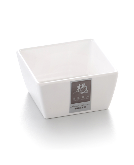 Melamine Deep Square Bowl (White)