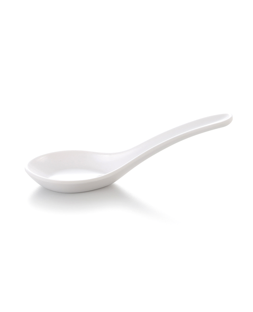 Melamine Chinese Spoon (White)