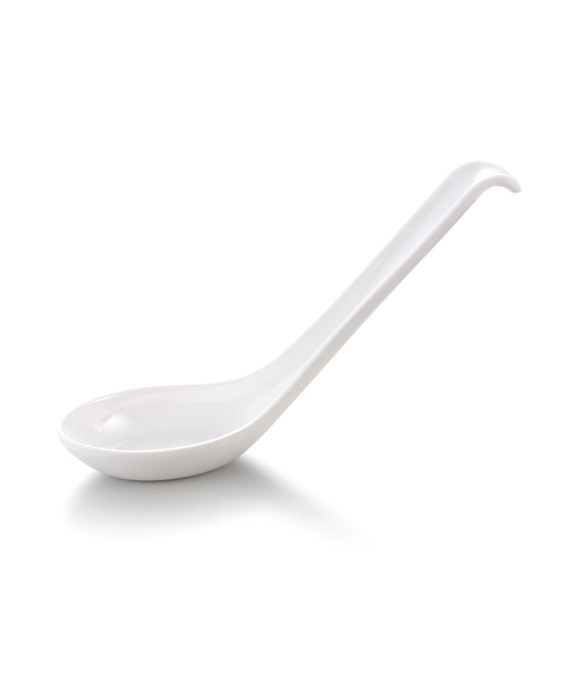 Melamine Spoon With Hook (White)