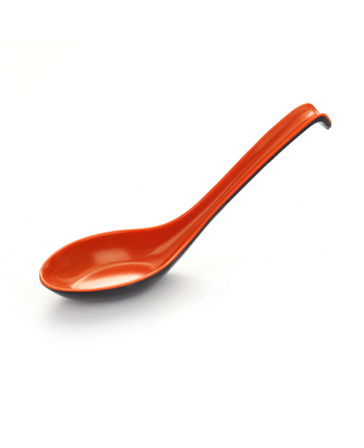 Melamine Spoon With Hook (Red & Black)