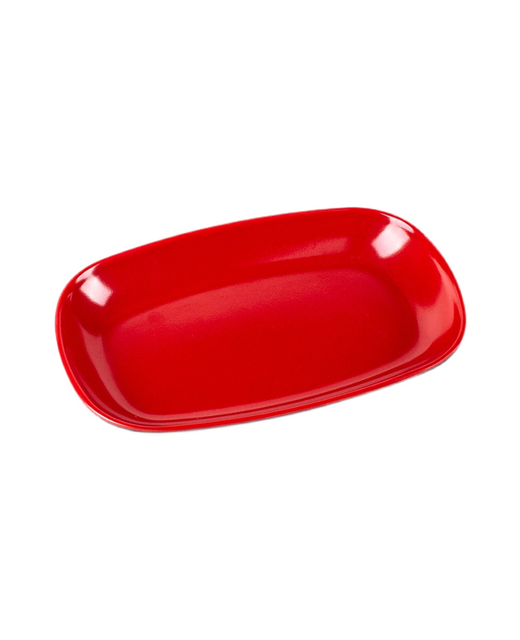 Melamine Rectangle Plate (Red & Black)