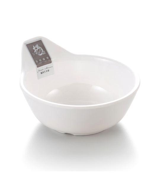 Melamine Soup Bowl With Lid (White)
