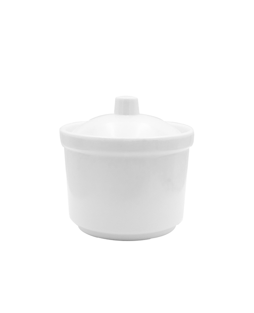 Melamine Tall Bowl With Lid (White)