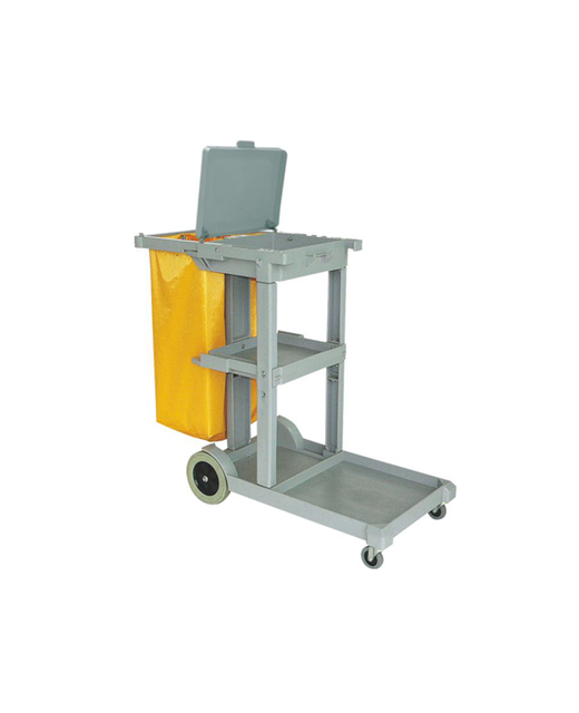 Plastic Cleaning Trolley With Lid