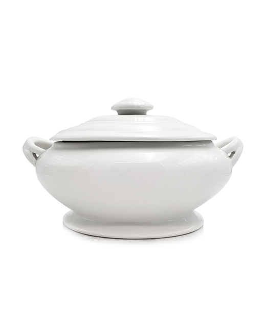 Crockery Tureen Bowl Oval With Handle