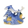 Crockery Dolphin Ornament Aqua 