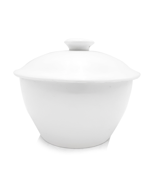 Crockery Pot With Lid (White)