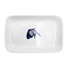 Crockery Plain Rectangle Plate (Blue Carp)