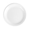 Crockery Plate Round Thick Rim (White)