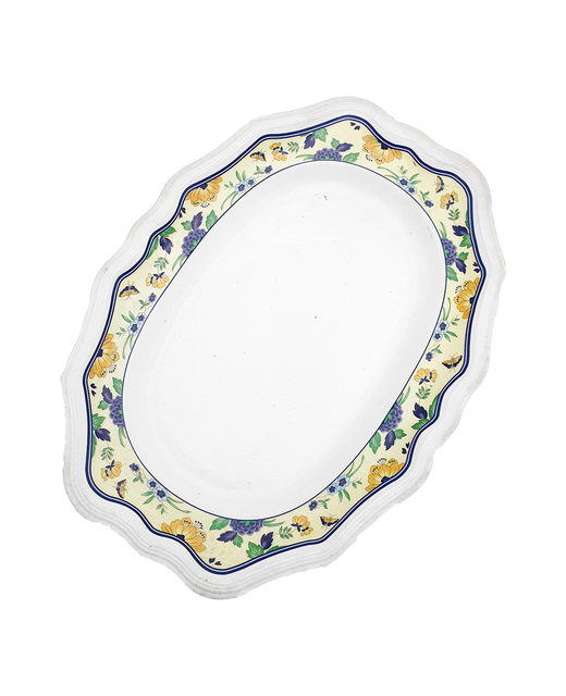 Melamine Oval Pattern Plate